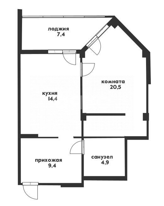 Фото №19: 1-комнатная квартира 56 м² - Геленджик, Парус, мкр. Парус, ул. Грибоедова, 29