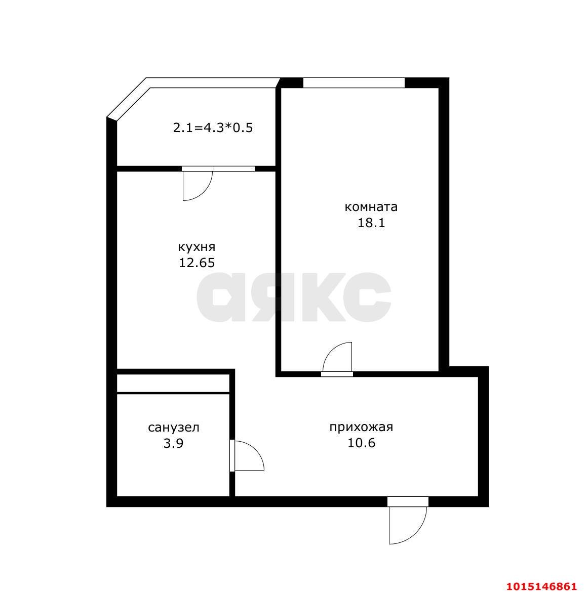 Фото №10: 1-комнатная квартира 49 м² - Краснодар, жилой комплекс Черёмушки, ул. Кубанская, 47
