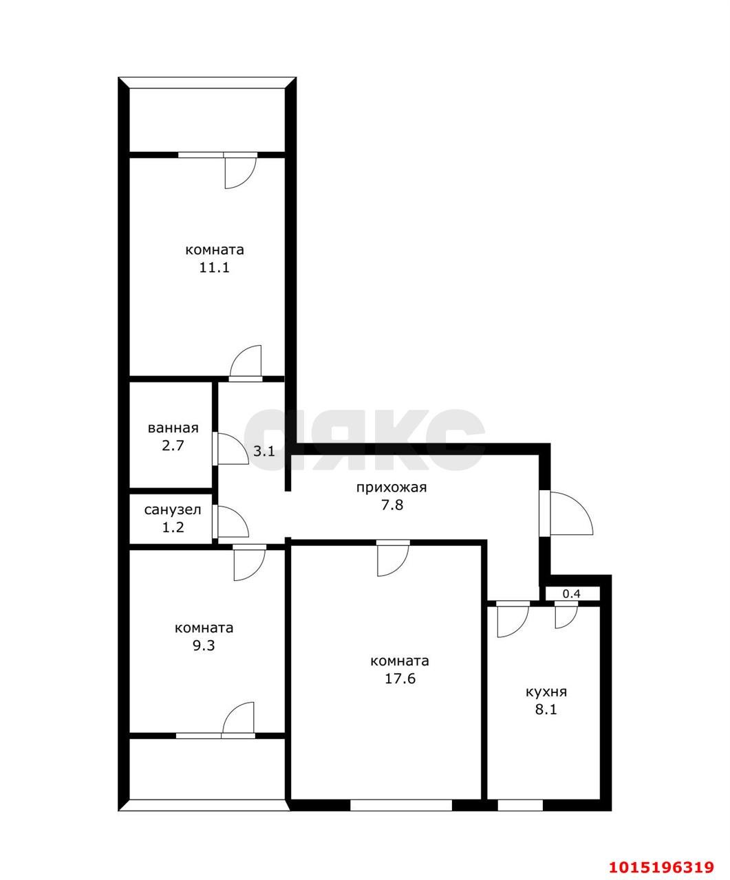 Фото №20: 3-комнатная квартира 67 м² - Краснодар, Западный внутригородской округ, мкр. Фестивальный, ул. имени Тургенева, 144