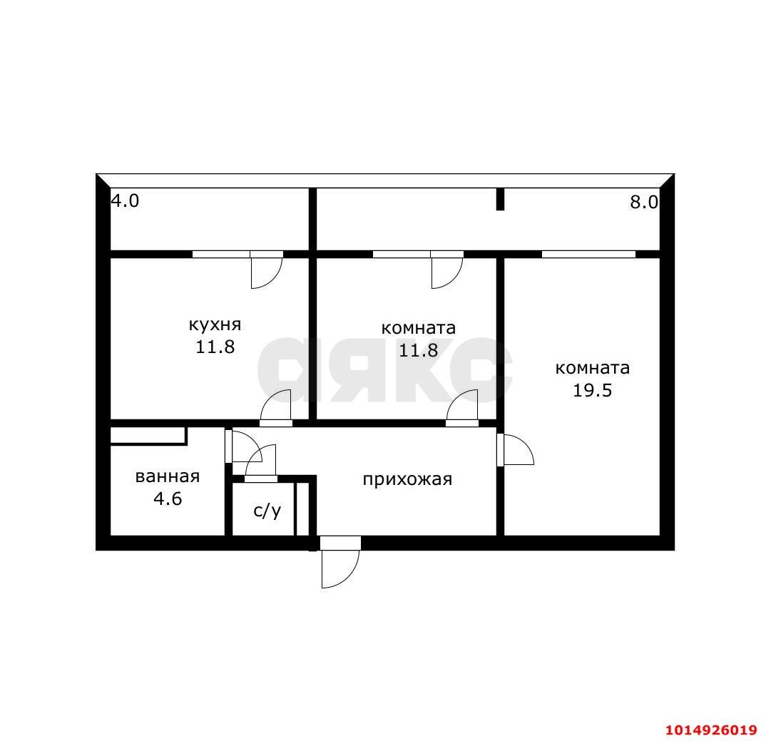 Фото №3: 2-комнатная квартира 67 м² - Краснодар, Восточно-Кругликовский, ул. Героев-Разведчиков, 17
