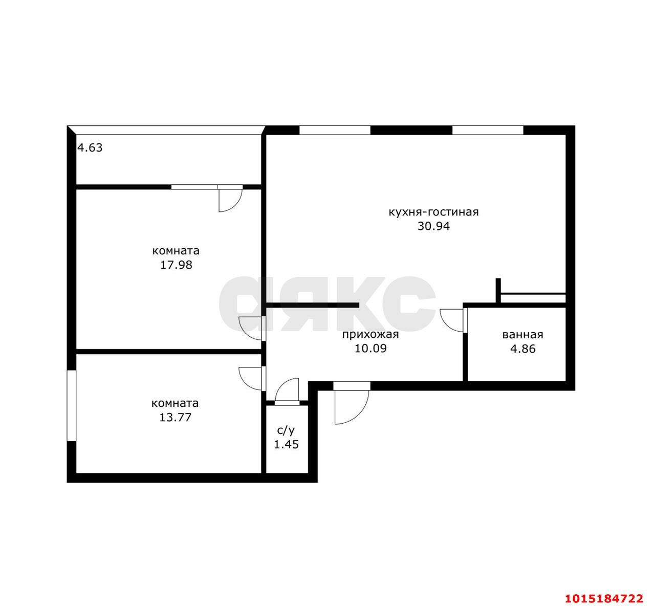 Фото №15: 2-комнатная квартира 77 м² - Краснодар, жилой комплекс Архитектор, ул. Наставников, 12