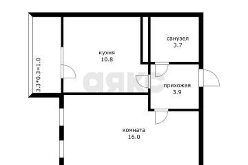 Фото №1: 1-комнатная квартира 34 м² - Краснодар, мкр. Фестивальный, ул. Круговая, 4/1