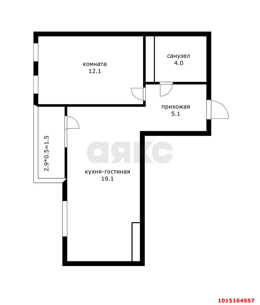 Фото №6: 1-комнатная квартира 41 м² - Краснодар, Фестивальный, мкр. Прикубанский внутригородской округ, ул. Круговая, 4/1