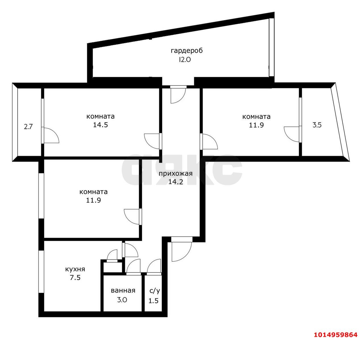 Фото №9: 3-комнатная квартира 82 м² - Краснодар, Гидростроителей, ул. Трудовой Славы, 8