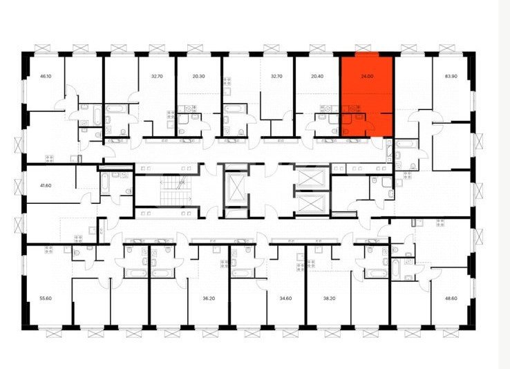 Фото №19: Студия 24 м² - Одинцово, жилой комплекс Одинцово-1, ул. Берёзовая, 6к2