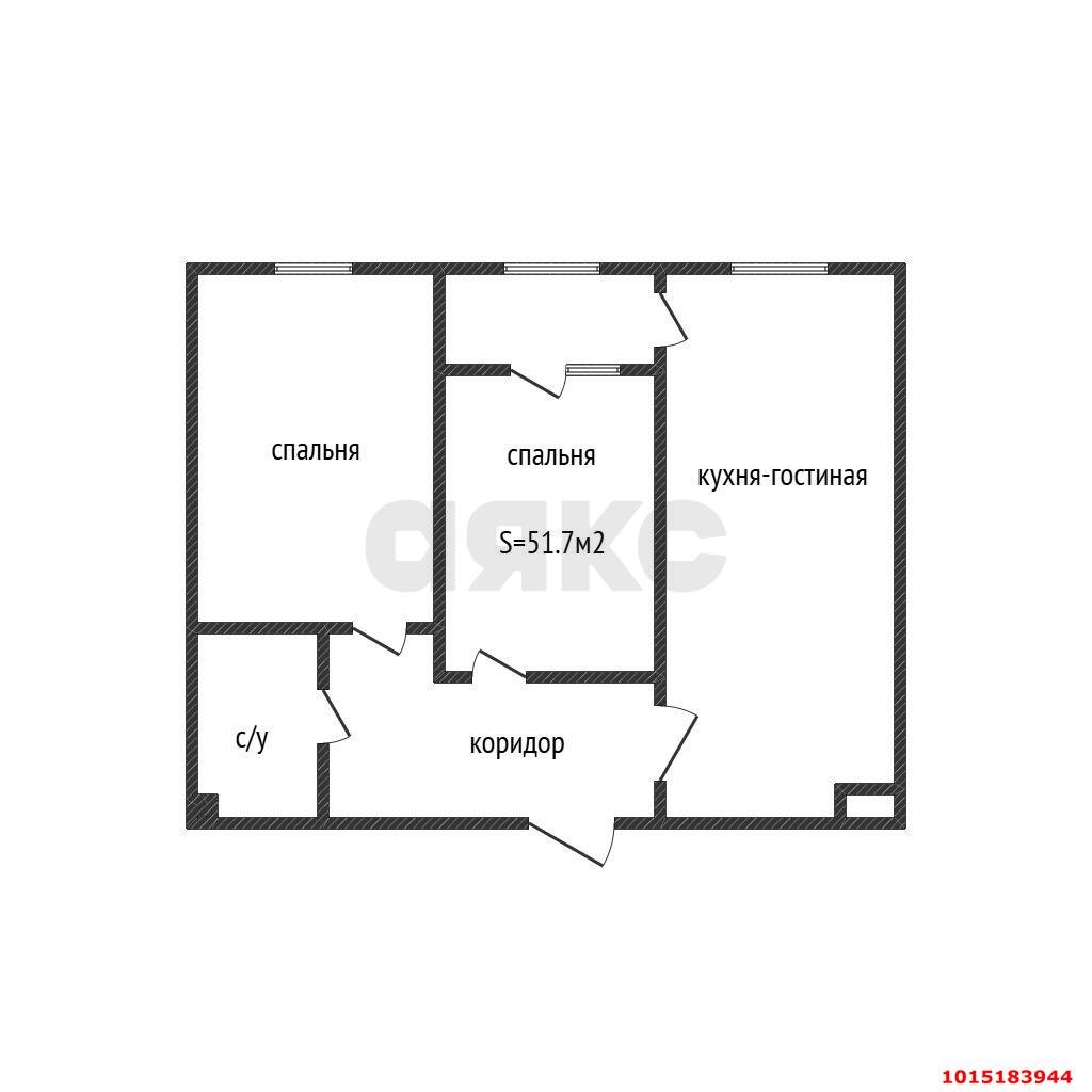 Фото №12: 2-комнатная квартира 56 м² - Краснодар, Прикубанский внутригородской округ, мкр. жилой комплекс Самолёт, ул. Западный Обход, 39/2