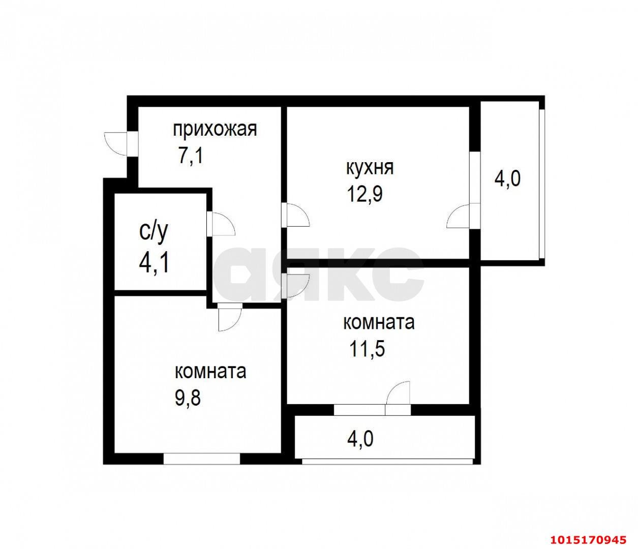 Фото №2: 2-комнатная квартира 53 м² - Краснодар, Прикубанский внутригородской округ, мкр. жилой комплекс Ракурс, ул. имени Героя Ростовского, 8к5