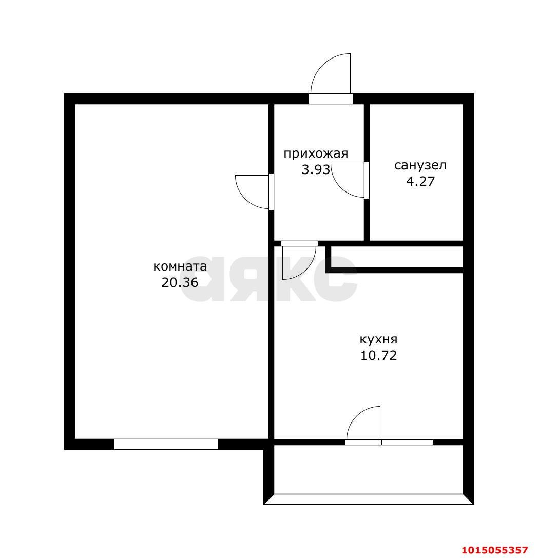 Фото №9: 1-комнатная квартира 41 м² - Краснодар, Микрохирургии глаза, ул. Академика Лукьяненко, 103