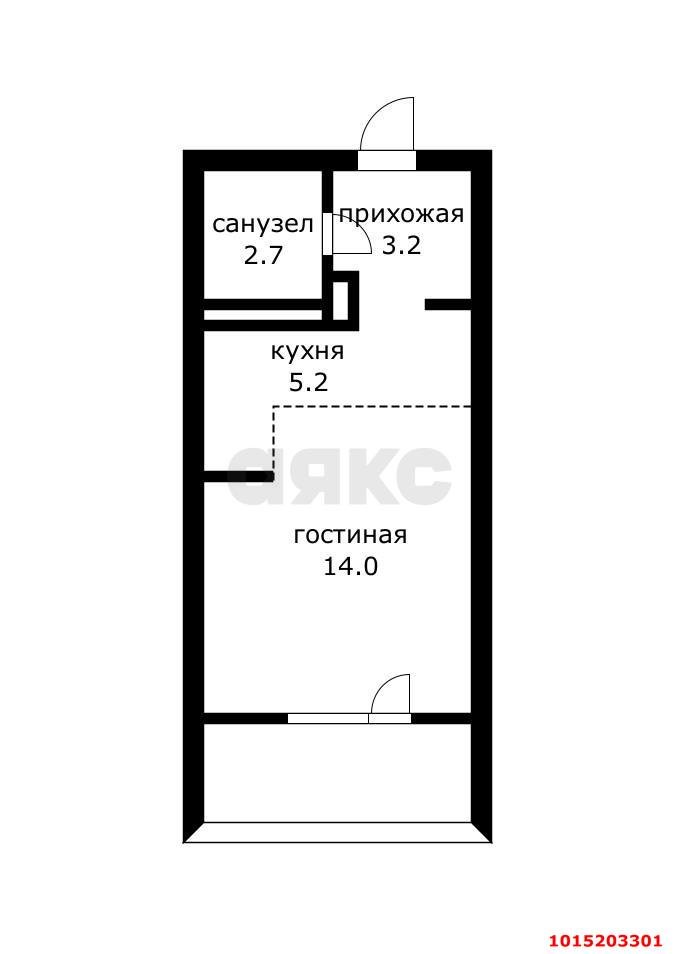 Фото №4: Студия 29 м² - Краснодар, Юбилейный, ул. Генерала Шифрина, 1