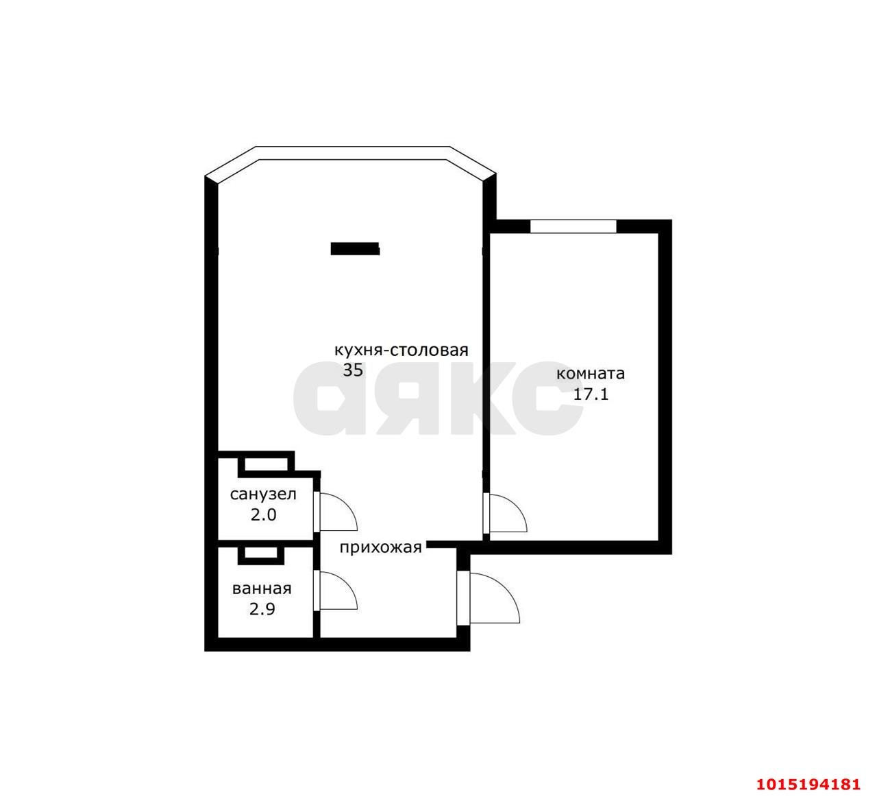 Фото №15: 1-комнатная квартира 59 м² - Краснодар, Достояние, ул. Конгрессная, 33