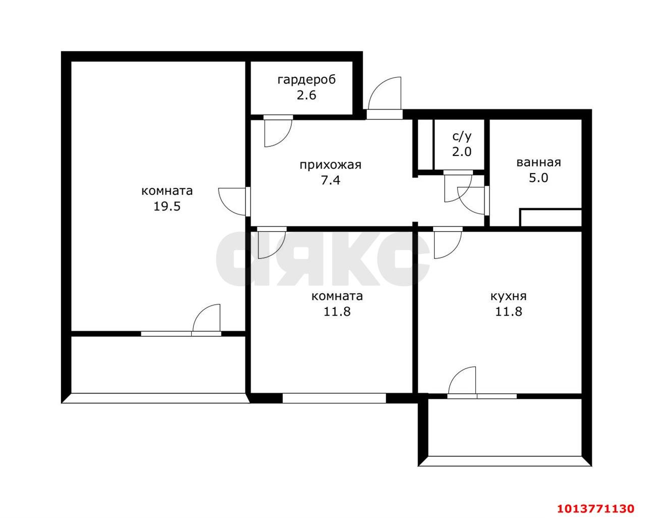 Фото №19: 2-комнатная квартира 59 м² - Краснодар, Прикубанский внутригородской округ, мкр. Восточно-Кругликовский, ул. Героя А.А. Аверкиева, 26
