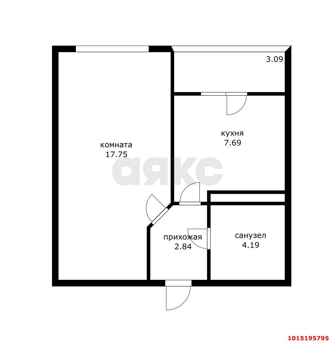 Фото №18: 1-комнатная квартира 37 м² - Краснодар, жилой комплекс Архитектор, ул. Наставников, 14