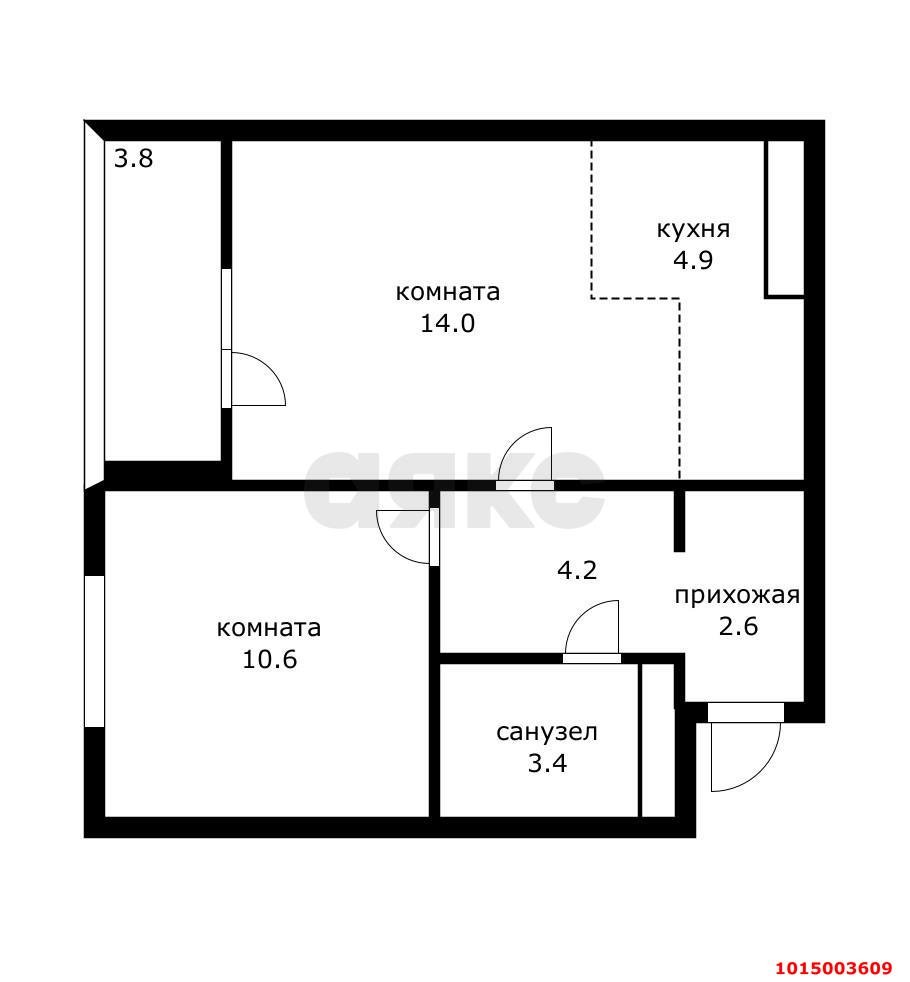 Фото №10: 1-комнатная квартира 36 м² - Краснодар, Карасунский внутригородской округ, мкр. Почтовый
