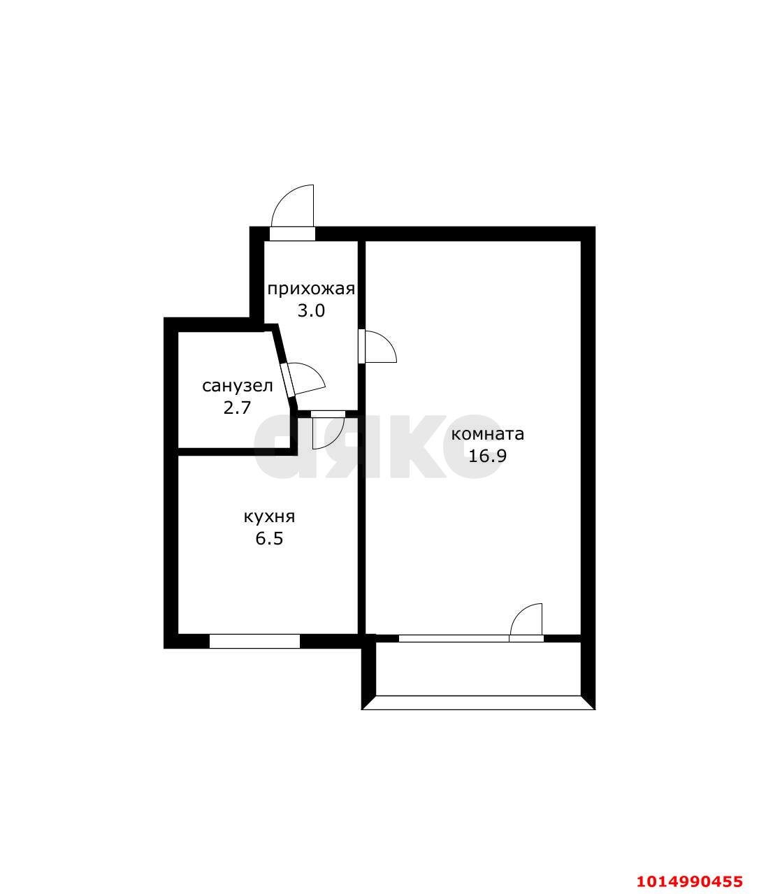 Фото №2: 1-комнатная квартира 33 м² - Краснодар, Фестивальный, ул. Воровского, 182