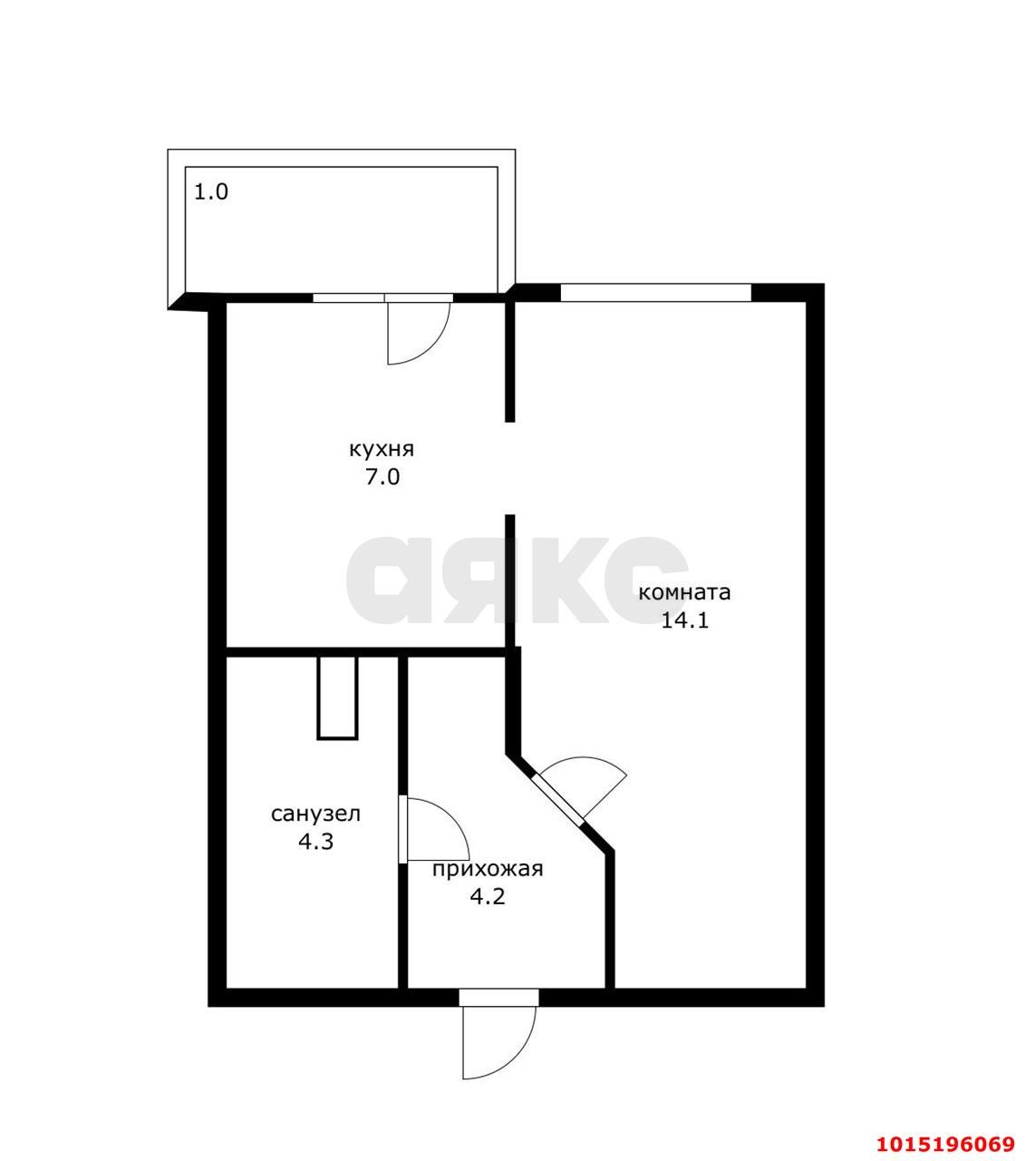 Фото №8: 1-комнатная квартира 33 м² - Краснодар, жилой комплекс Зеленодар, ул. имени М.П. Шемякина, 2