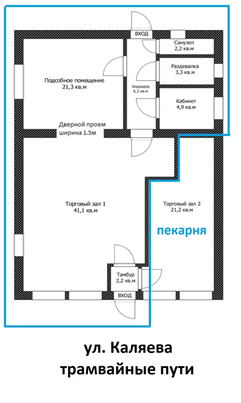 Фото №3: Коммерция 79 м² - Краснодар, Западный внутригородской округ, мкр. Фестивальный, ул. Каляева, 213/1