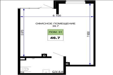Фото №4: Коммерция 46 м² - Краснодар, мкр. жилой комплекс Дыхание, ул. Лётчика Позднякова, 2к22