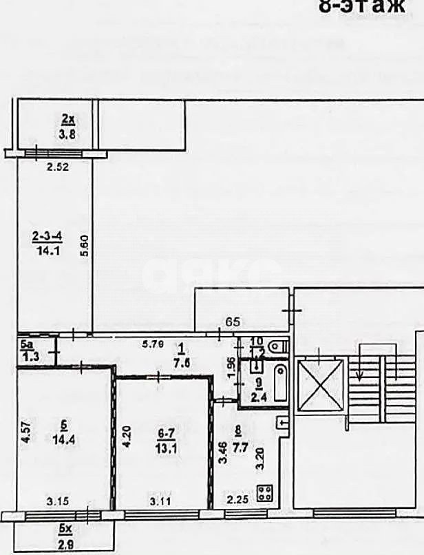 Фото №16: 3-комнатная квартира 61 м² - Ростов-на-Дону, Северный, пр-кт Королёва, 6/1