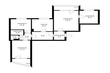 Фото №2: 4-комнатная квартира 74 м² - Краснодар, мкр. Славянский, ул. Красных Партизан, 111