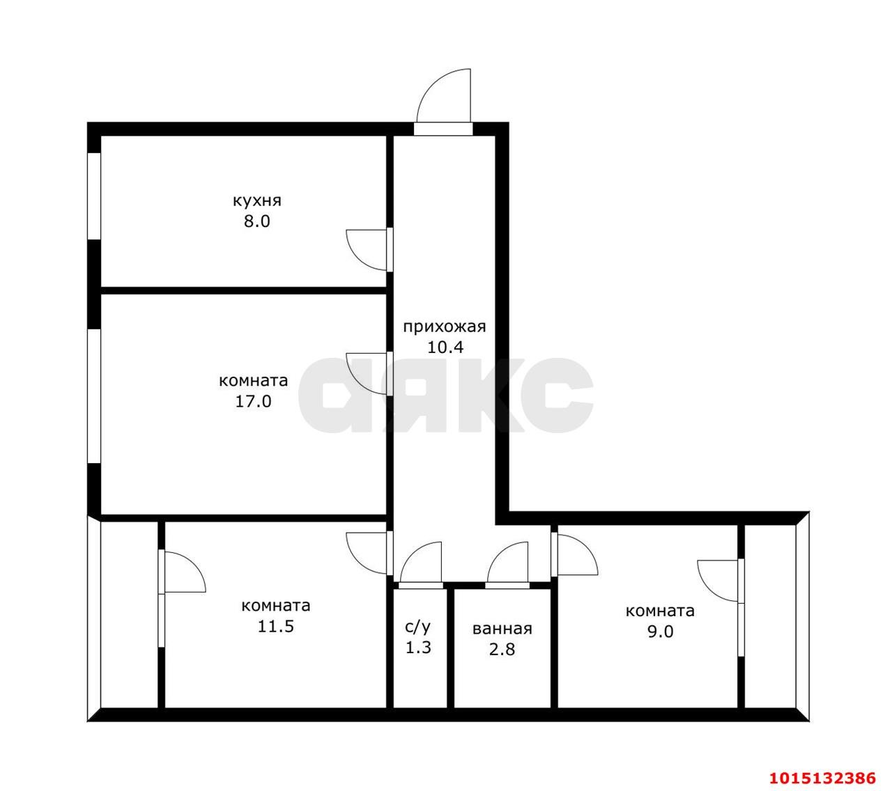Фото №19: 3-комнатная квартира 64 м² - Краснодар, Прикубанский внутригородской округ, мкр. 40 лет Победы, ул. Коллективная, 43