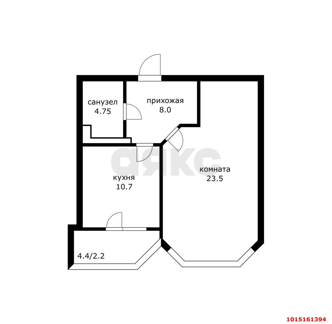 Фото №16: 1-комнатная квартира 50 м² - Краснодар, Фестивальный, ул. Яна Полуяна, 51/1