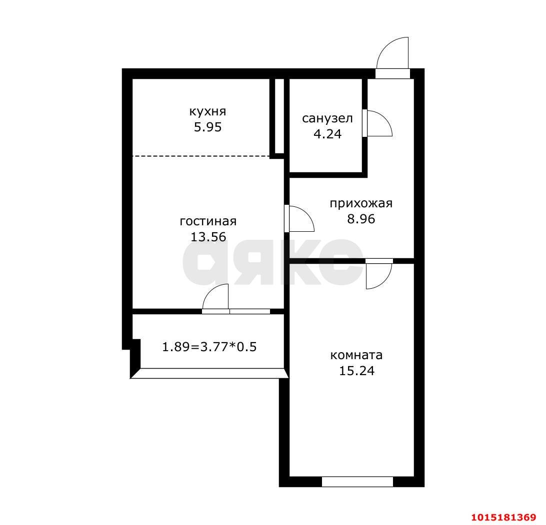 Фото №13: 1-комнатная квартира 52 м² - Краснодар, Губернский, ул. им. Героя Яцкова И.В., 15к1