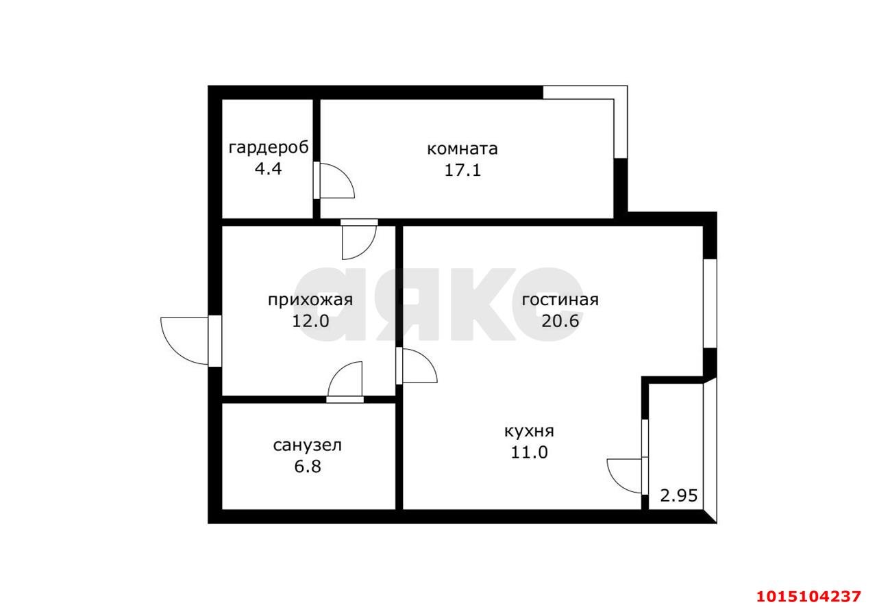 Фото №29: 2-комнатная квартира 74 м² - Краснодар, жилой комплекс Триумф, ул. имени П.М. Гаврилова, 27