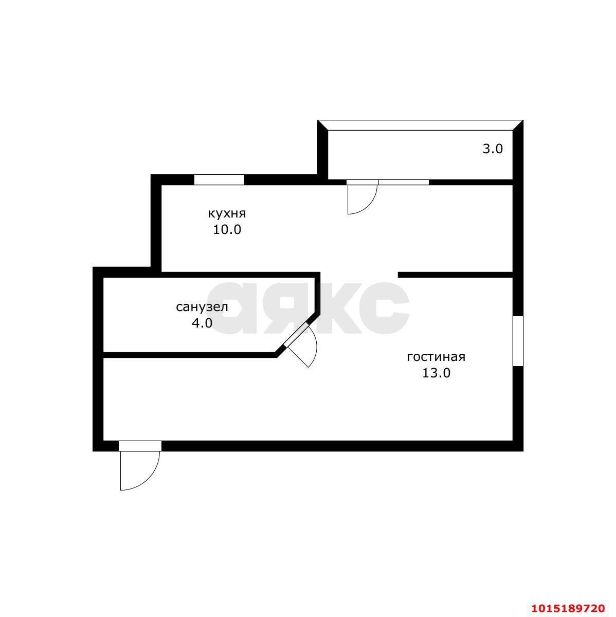 Фото №2: 1-комнатная квартира 30 м² - Краснодар, Черёмушки, ул. Ставропольская, 107/5