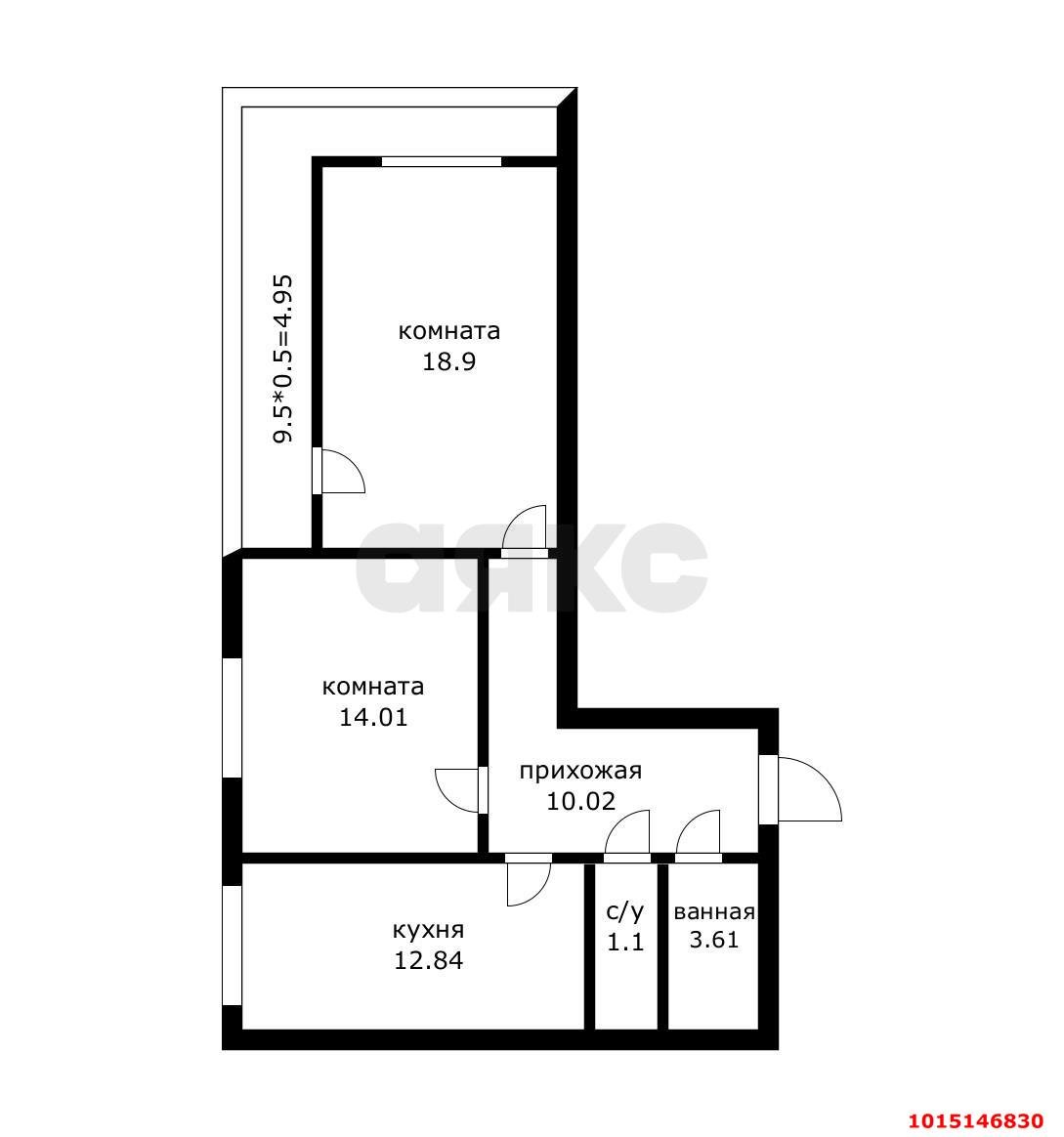 Фото №6: 2-комнатная квартира 69 м² - Краснодар, жилой комплекс Жемчужина, ул. имени Ф.И. Шаляпина, 30/1