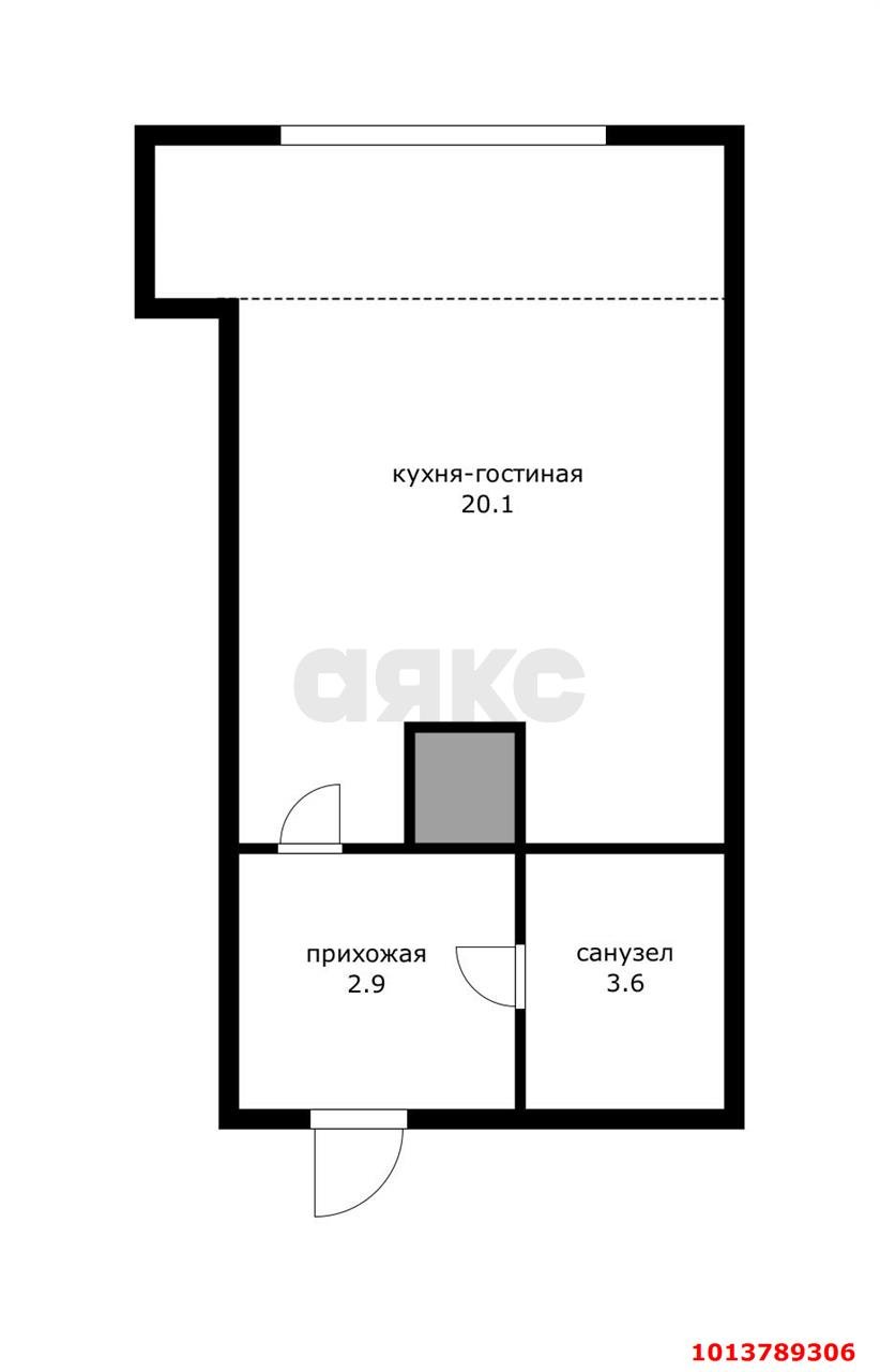 Фото №2: Студия 26 м² - Краснодар, жилой комплекс Абрикос, ул. 5-я Дорожная, 68к3