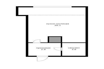 Фото №2: Студия 26 м² - Краснодар, мкр. жилой комплекс Абрикос, ул. 5-я Дорожная, 68к3