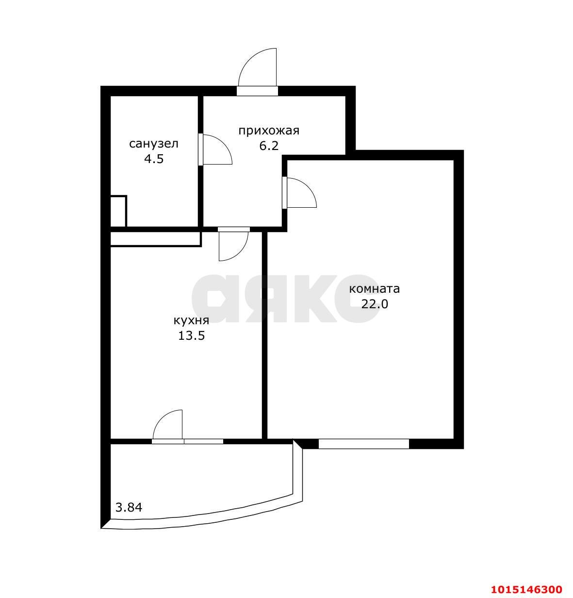 Фото №11: 1-комнатная квартира 51 м² - Краснодар, ЖК Янтарный 2, ул. Ковалёва, 46