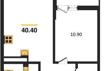 Фото №1: 1-комнатная квартира 40 м² - Майкоп, мкр. ЖК Звезды, 