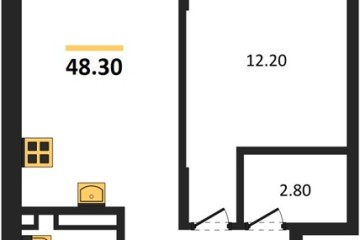 Фото №1: 1-комнатная квартира 48 м² - Майкоп, мкр. ЖК Звезды, 