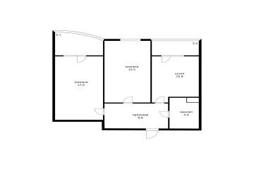 Фото №2: 2-комнатная квартира 56 м² - Краснодар, мкр. жилой комплекс Дружный-2, б-р Адмиралтейский, 3