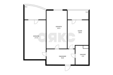 Фото №2: 2-комнатная квартира 65 м² - Краснодар, мкр. жилой комплекс Дружный-2, б-р Адмиралтейский, 3