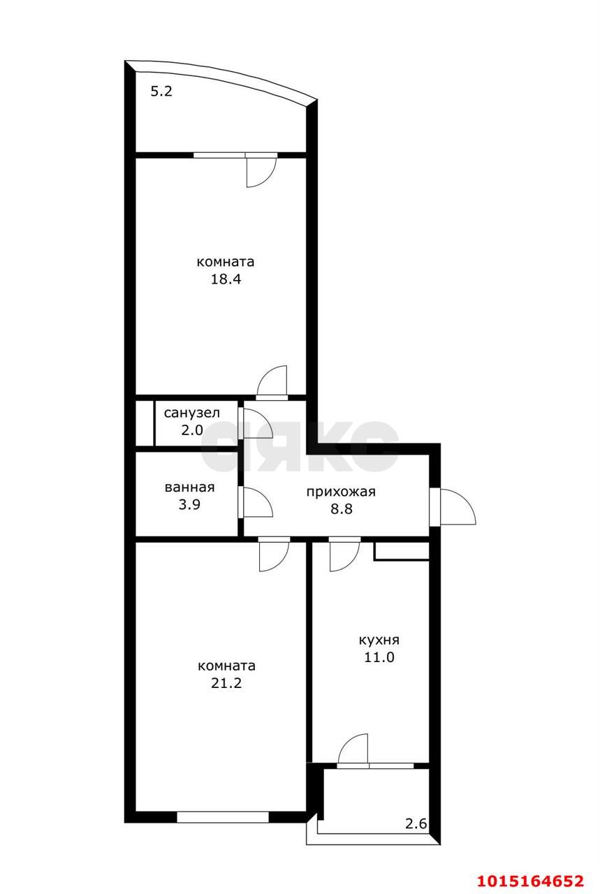 Фото №12: 2-комнатная квартира 65 м² - Краснодар, жилой комплекс Каскад, ул. имени Дмитрия Благоева, 31к2