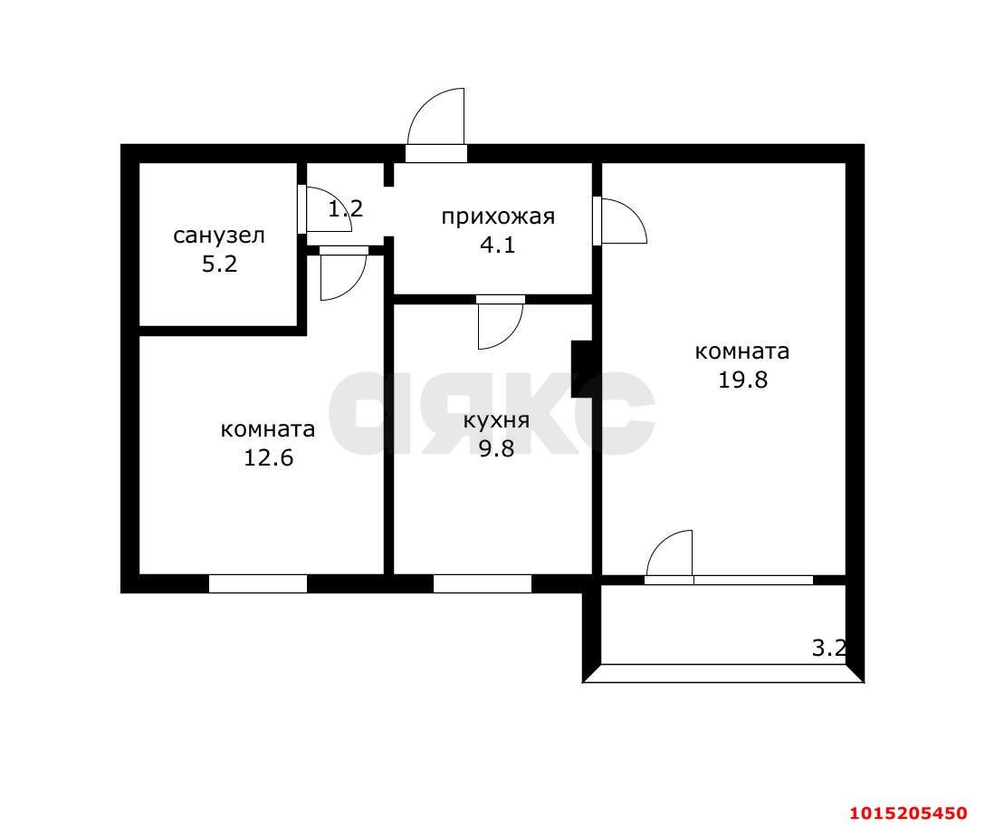 Фото №16: 2-комнатная квартира 52 м² - Краснодар, Комсомольский, ул. Симферопольская, 18