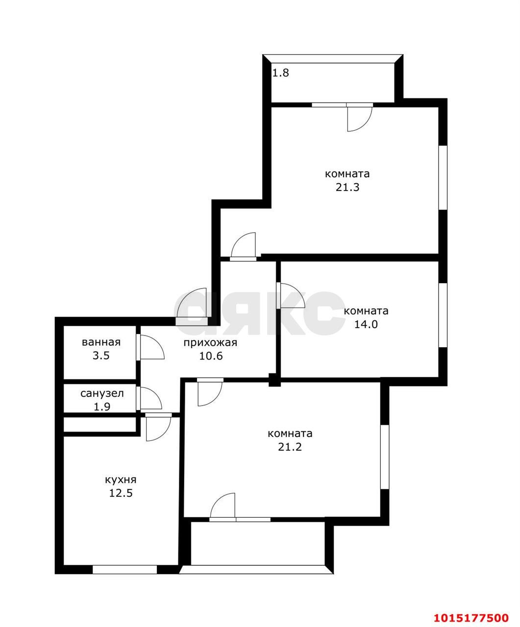 Фото №17: 3-комнатная квартира 85 м² - Краснодар, Пашковский, ул. Леонида Лаврова, 8к2