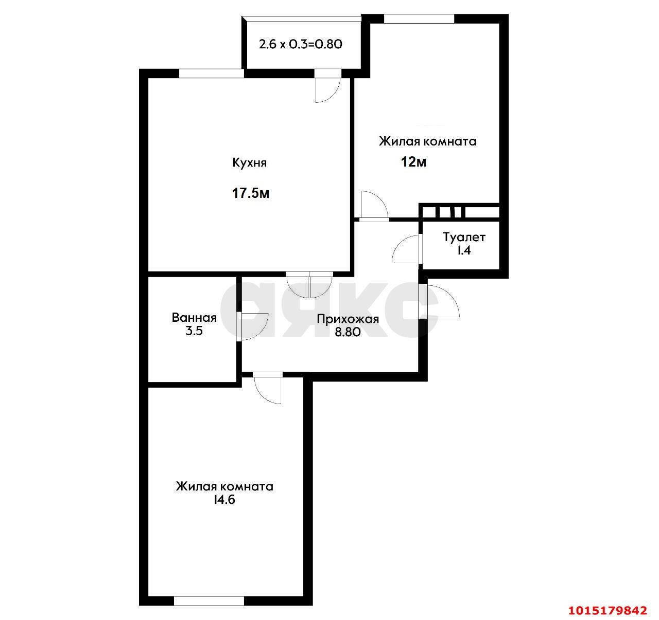 Фото №18: 2-комнатная квартира 60 м² - Краснодар, жилой комплекс Европа-Сити, ул. Византийская, 11