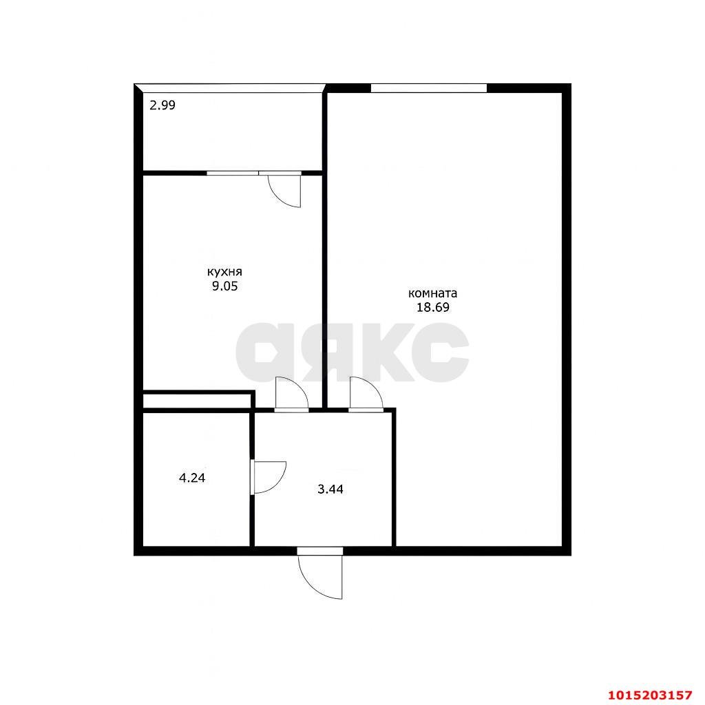 Фото №3: 1-комнатная квартира 36 м² - Краснодар, Славянский, ул. Заполярная, 39лит10