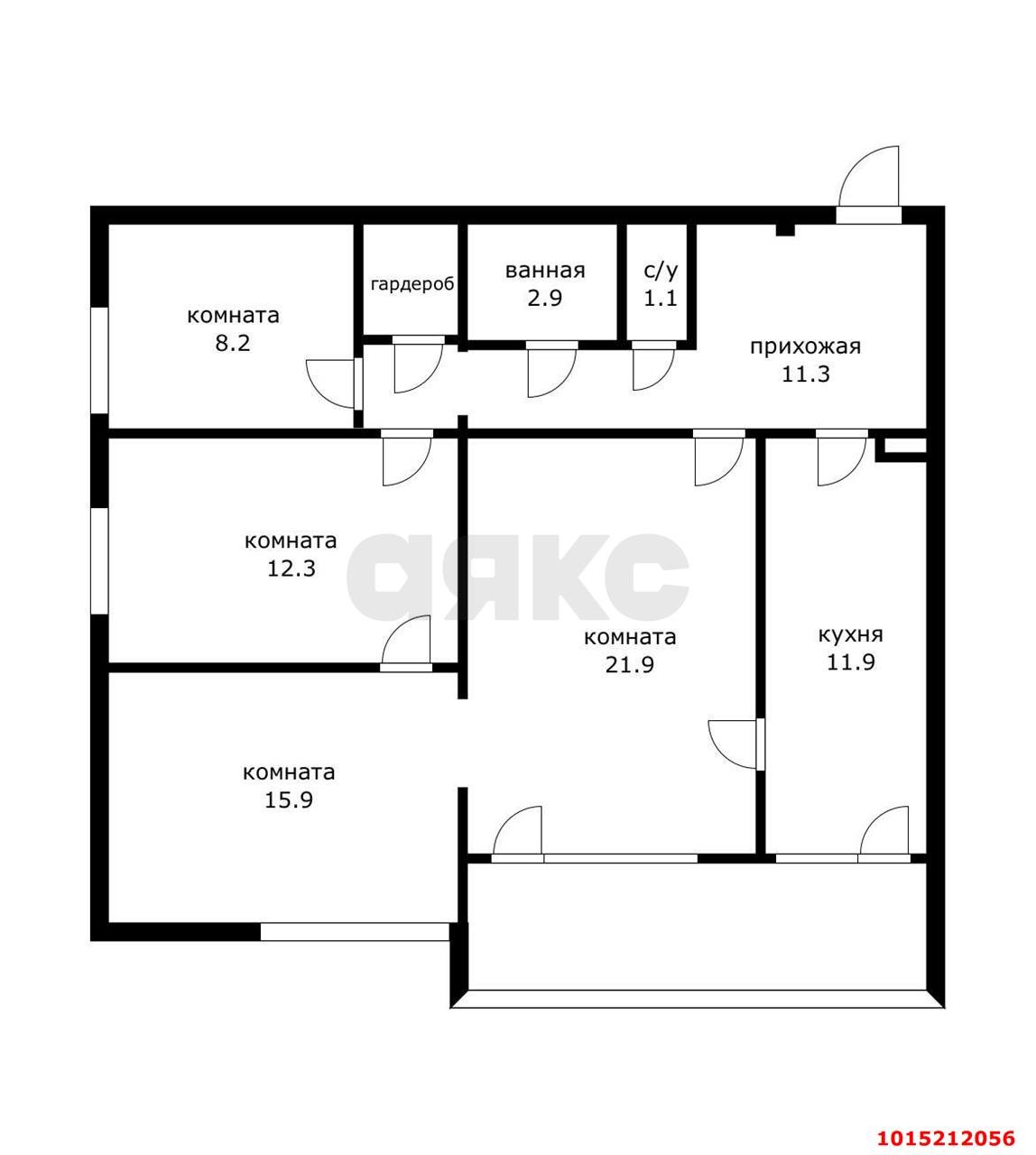 Фото №4: 3-комнатная квартира 88 м² - Краснодар, Западный внутригородской округ, ул. Рашпилевская, 6