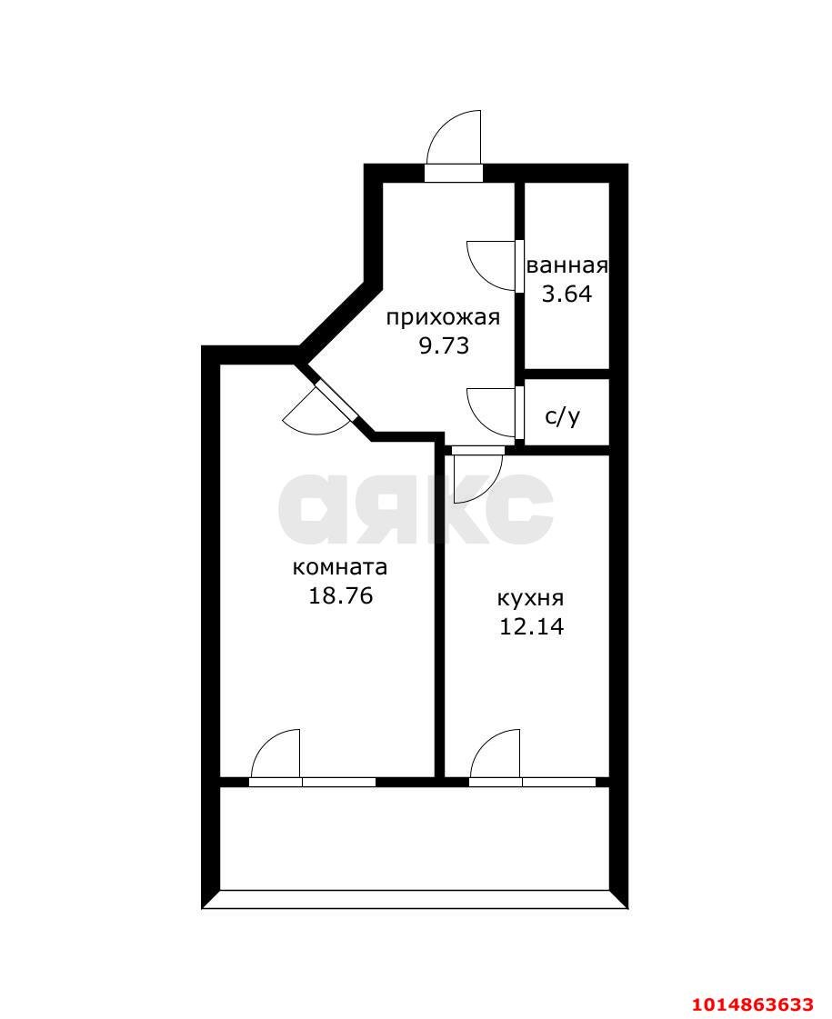 Фото №12: 1-комнатная квартира 45 м² - Краснодар, Карасунский внутригородской округ, мкр. Гидростроителей, ул. имени Игнатова, 2