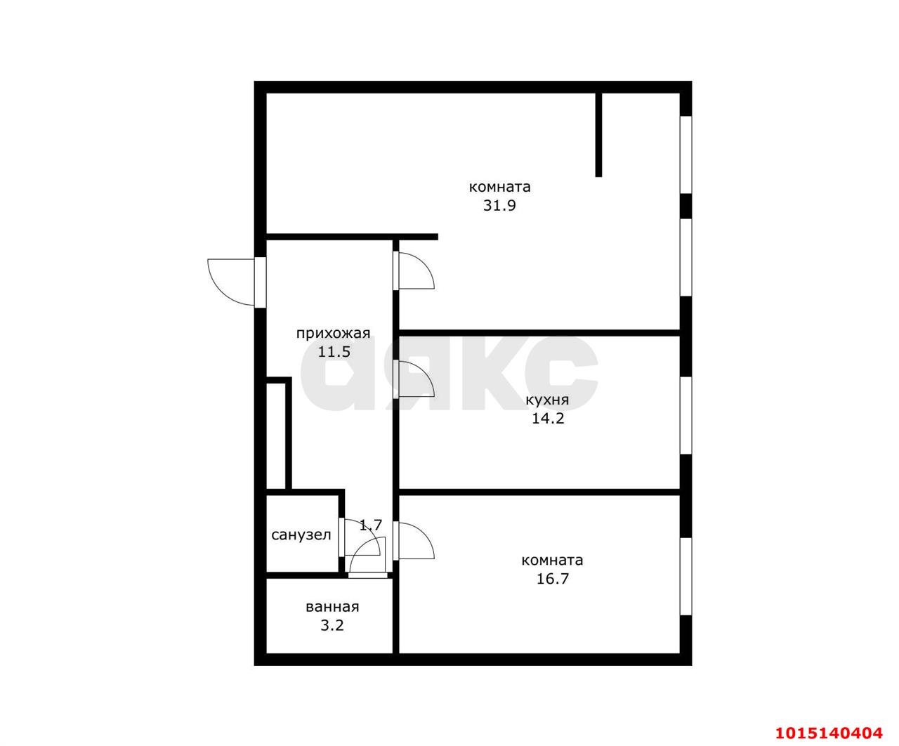 Фото №13: 2-комнатная квартира 74 м² - Краснодар, Завод Измерительных Приборов, ул. Зиповская, 34к1