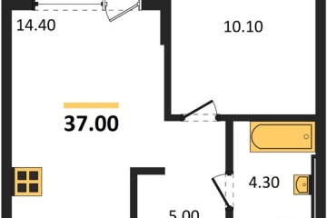 Фото №1: 1-комнатная квартира 37 м² - Краснодар, мкр. Прикубанский внутригородской округ, 