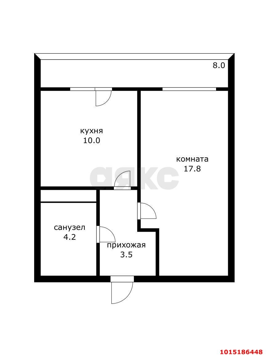 Фото №12: 1-комнатная квартира 43 м² - Краснодар, Московский, ул. имени Николая Семеновича Котлярова, 6