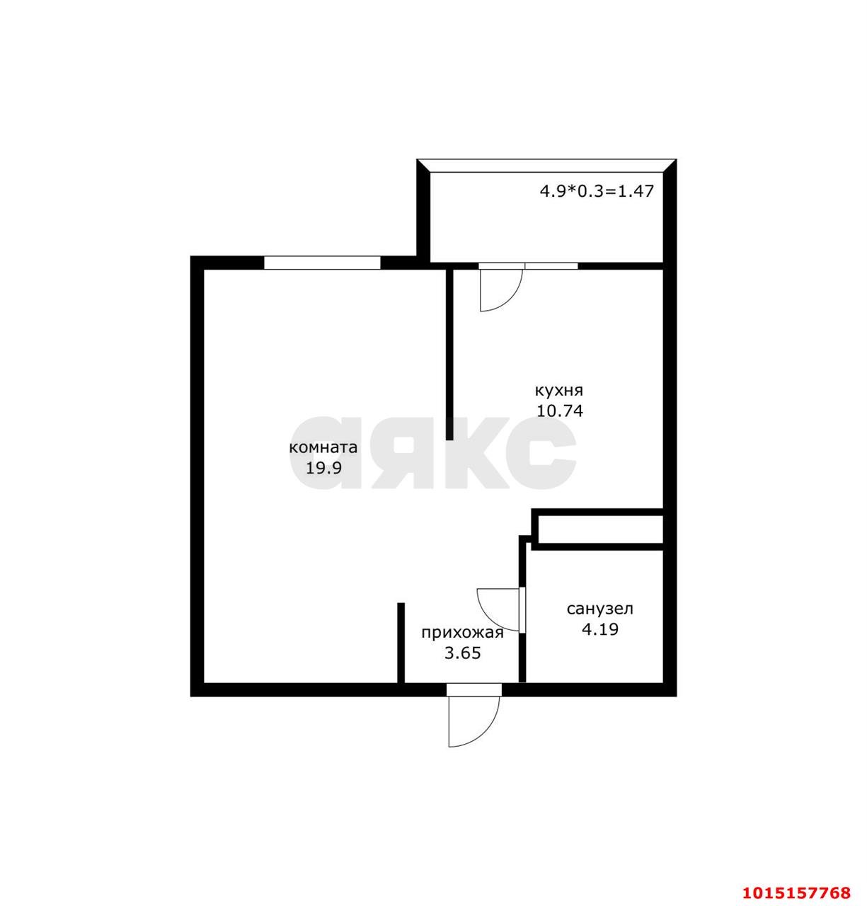 Фото №2: 1-комнатная квартира 42 м² - Краснодар, жилой комплекс Красная площадь, ул. Кореновская, 57к1