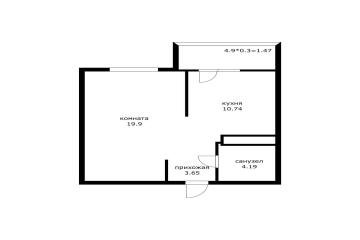 Фото №2: 1-комнатная квартира 38 м² - Краснодар, мкр. жилой комплекс Красная площадь, ул. Кореновская, 57к1
