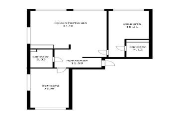 Фото №2: 3-комнатная квартира 94 м² - Краснодар, мкр. Черёмушки, ул. Обрывная, 132/1к6