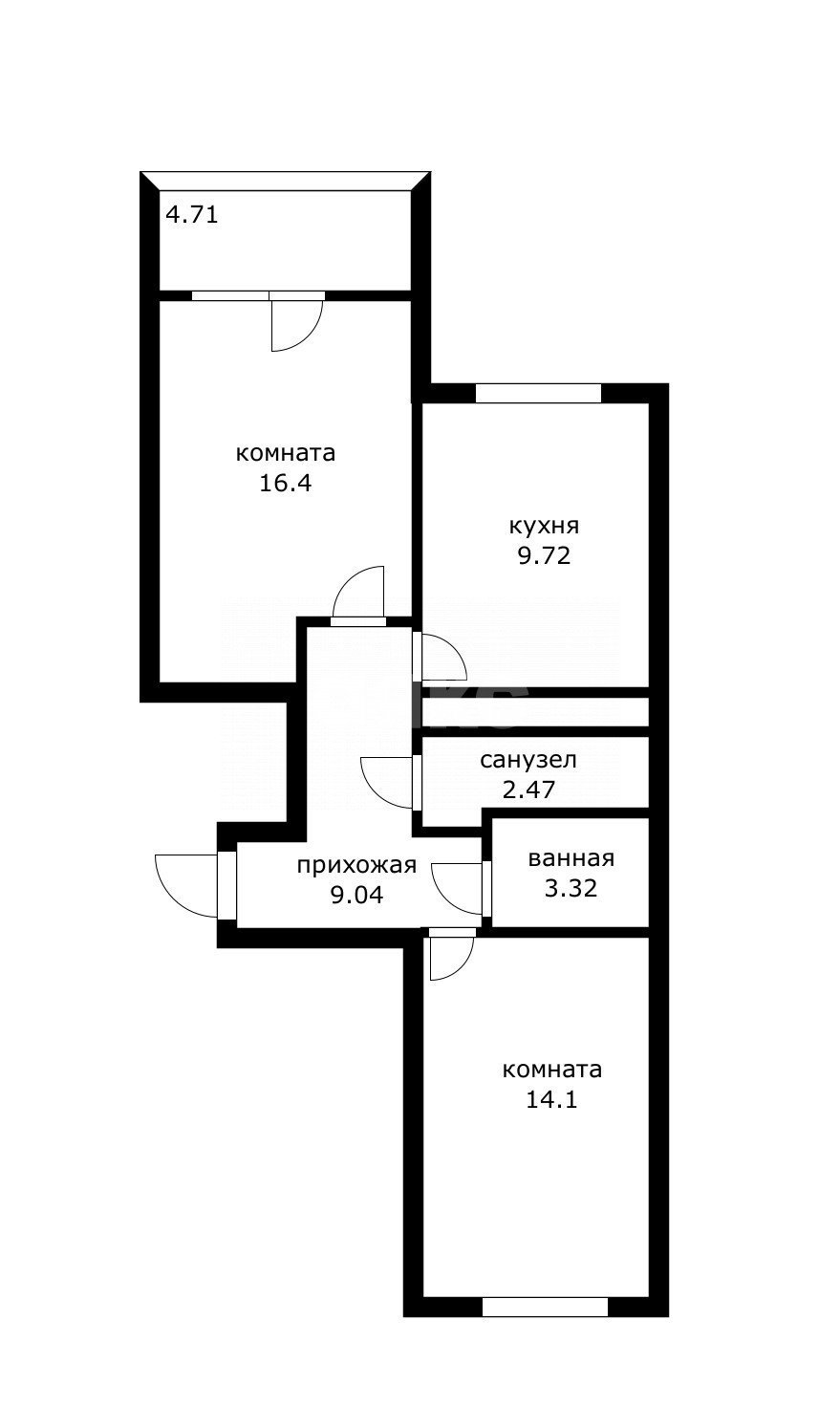Фото №13: 2-комнатная квартира 54 м² - Балашиха, Алексеевская Роща, ул. Дмитриева, 14